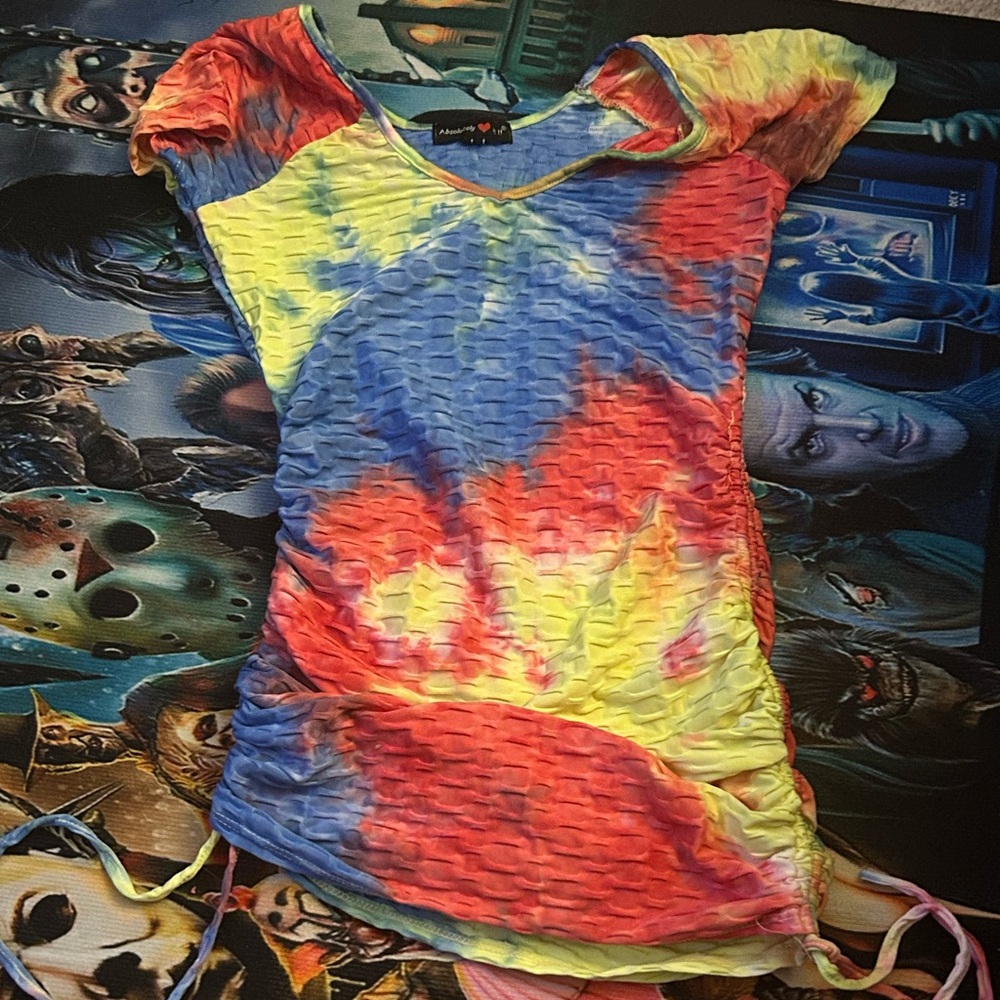 Vibrant Tie-Dye Mini Dress
